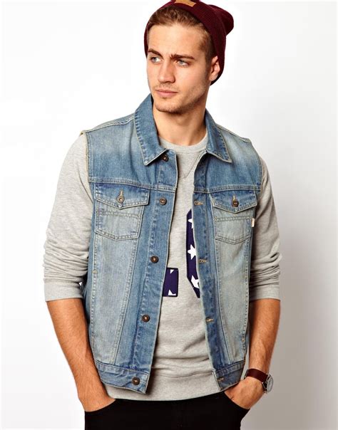 Explore the latest collection of branded jackets especially for men at best price only on myntra every type of jacket for men has a purpose that will up your ensemble in absolutely no time. The north face Asos Sleeveless Denim Jacket in Blue for ...