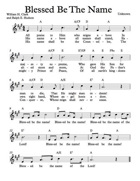 Home/all → topics → gospel. Free Lead Sheet - Blessed Be The Name - Michael Kravchuk