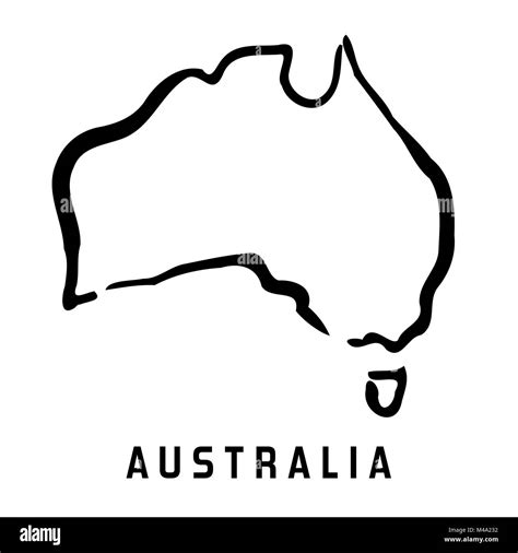 Simple Outline Map Of Australia