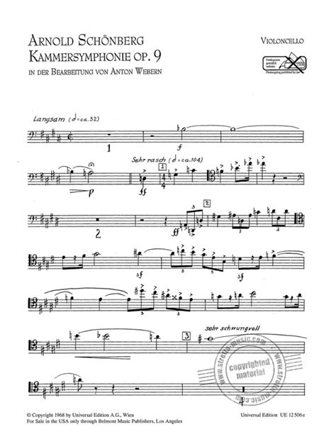Kammersymphonie Nr 1 Op 9 Von Arnold Schönberg Im Stretta Noten