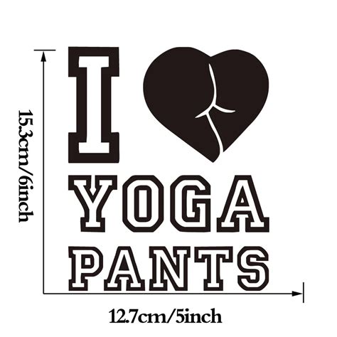i love yoga pants decal yogawalls