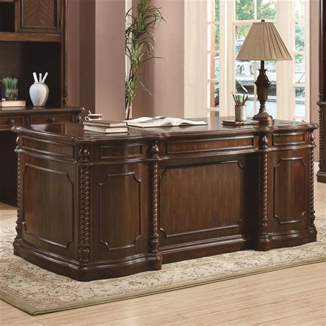 Webb Traditional Home Office Executive Desk In Walnut