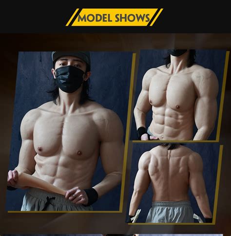 Smitizen Silicone Muscle Suit With Arms For Male Cosplay Belly Macho Man Realistic Simulation