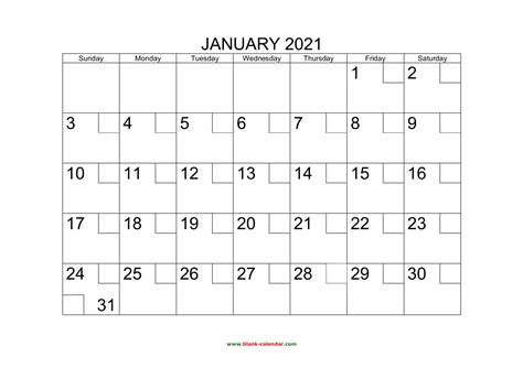 12 Month Calendar 2021 One Page Printable Free Letter Templates