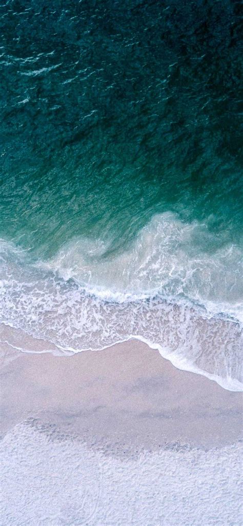 Iphone Wallpaper Beach Calm Sea Waves Aerial View Hd Beach Wallpaper