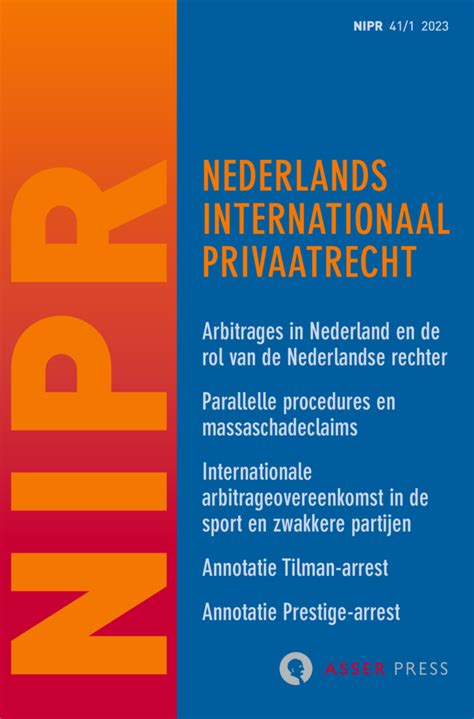 Dutch Journal Of Pil Nipr Issue 20231 Conflict Of Laws