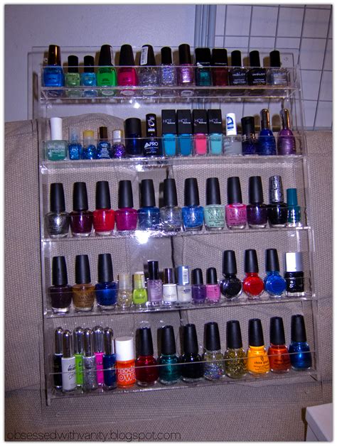 Random acts of polish is our name, and granting polish wishes is our game. Obsessed with vanity: Nail polish rack