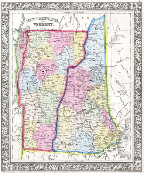 File1862 Mitchells Map Of Vermont And New Hampshire