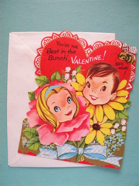 Xl Unused Vintage Valentines Day Card Anthropomorphic Etsy