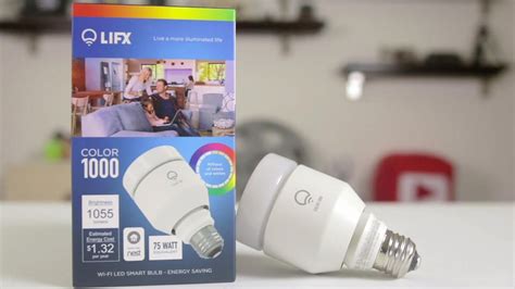 Lifx Color 1000 Smart Led Light Bulb Review And Setup Youtube
