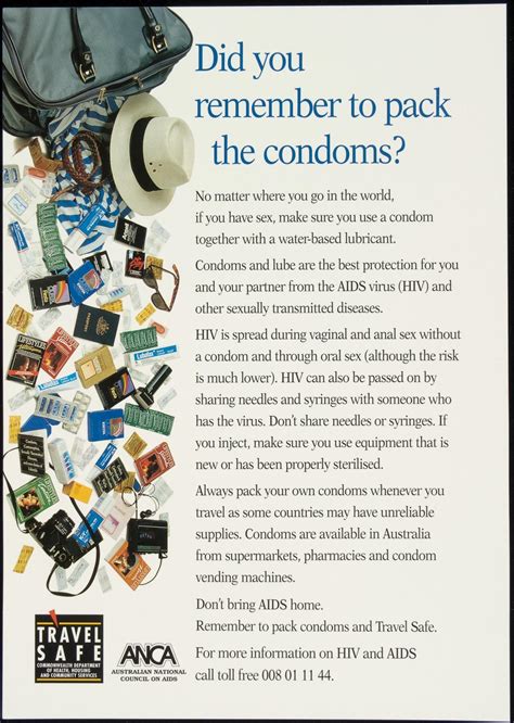 Did You Remember To Pack The Condoms Aids Education Posters