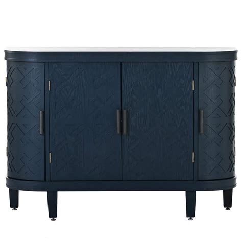 Jasiway Navy Blue Freestanding Accent Storage Cabinet Sideboard With 2