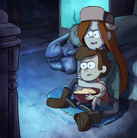 Intense Movie Night For All You Wendips Out There With Images Gravity Falls Dipper Gravity