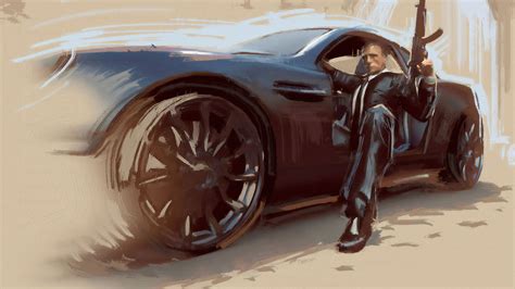 2560x1440 James Bond Car Art 1440p Resolution Hd 4k Wallpapers Images