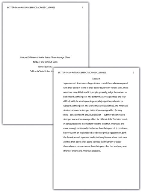 😊 Research Paper Apa Style Template General Format