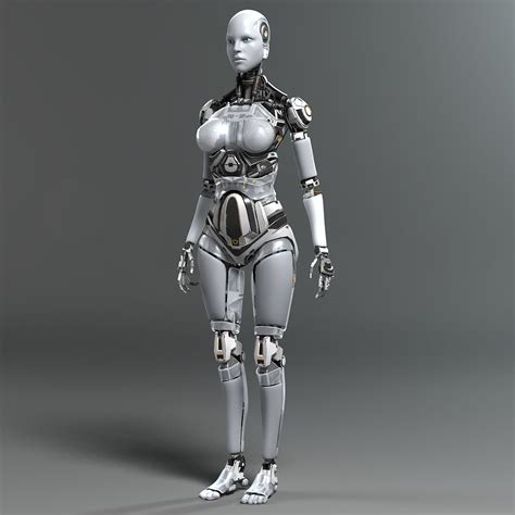 Female Robot D Mujer Robot Personaje Cyberpunk Dibujos De Maquinas