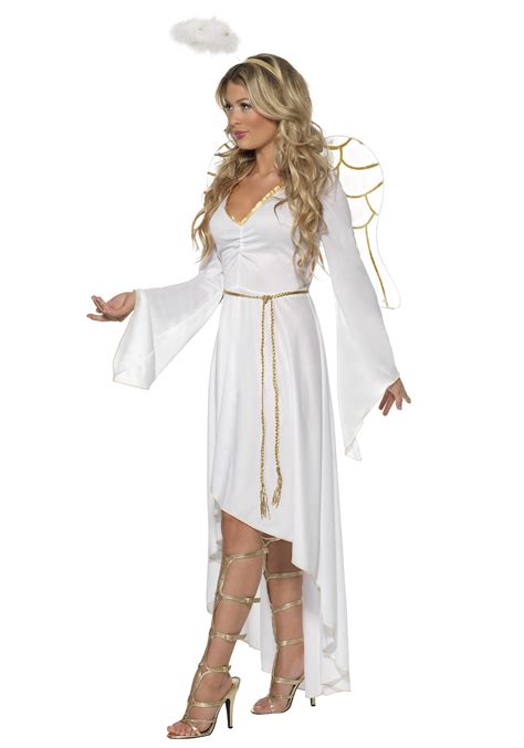 Womens High Low Angel Costume For Adults