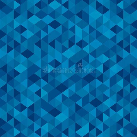 Abstract Polygon Blue Graphic Triangle Seamless Pattern Stock Vector