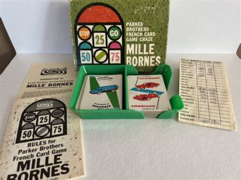 Vintage Mille Bornes French Card Game Racing 1964 Parker Brothers Used