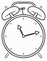Clock Coloring Alarm Printable Cartoonized Wecoloringpage sketch template