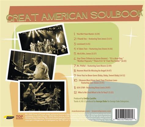 Great American Soulbook Tower Of Power Cd Album Muziek