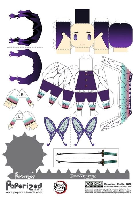 Shinobu Kocho Papercraft In 2021 Anime Paper Paper Doll Template