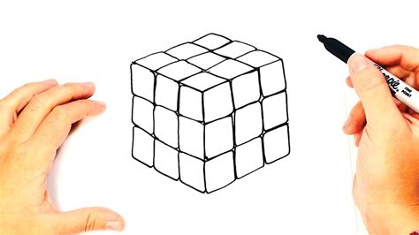 Cómo Dibujar Un Cubo De Rubik Paso A Paso Dibujo Fácil De Cubo De