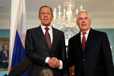 Russia Foreign Minister Sergey Lavrov Meets With Tillerson And Trump