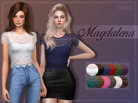 Trillyke Magdalena Lace Shirt The Sims 4 Catalog