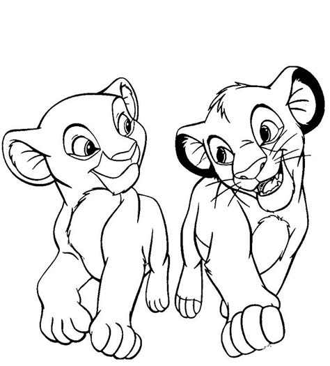 Free coloring pages of lion giraffe. lion king coloring pages simba and nala | El rey leon ...