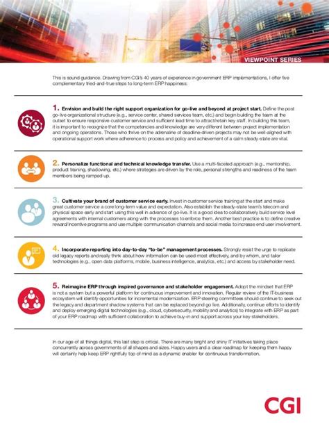 Cgi Viewpoint 5 Steps To Erp Happiness