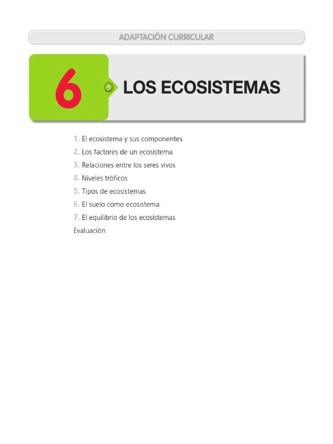 Ecosistemas Adaptacion Curricular Pdf Suelo Ecosistema