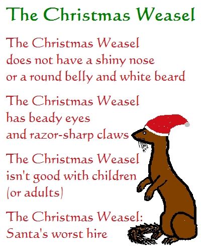 The Christmas Weasel Christmas Poem Free Humor And Pranks