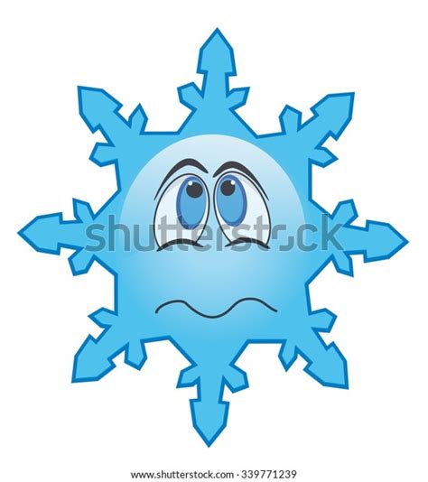 Cartoon Emoticon Form Snowflake Stock Vector Royalty Free Shutterstock