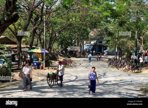 Street Scene In Rangoon Yangon Burma Myanmar Stock Photo Alamy