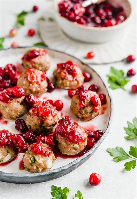 Turkey Meatballs With Cranberry Chutney Easy Turkey Meatball Recipe