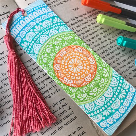 Mandala Book Mandala Artwork Unique Bookmark Diy Bookmarks