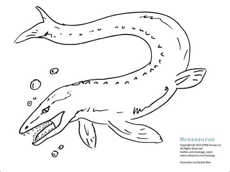 Mosasaurus Dinosaur Coloring Pages - Ilabb20