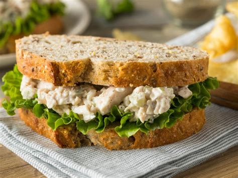 Give this one a try. Chicken Salad Sandwich Recipe | CDKitchen.com