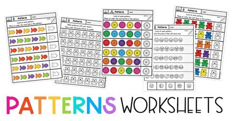Pattern Worksheets Superstar Worksheets
