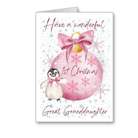 Granddaughter First Christmas Card Etsy Uk