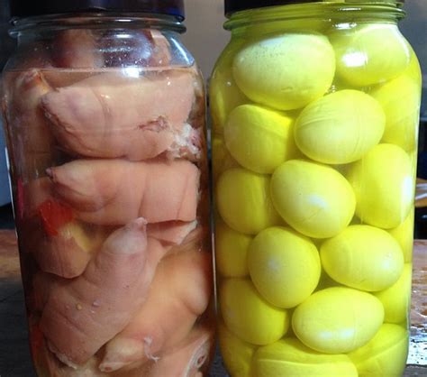 House Made Eggs And Pigs Feet Pickling And Preserving Time