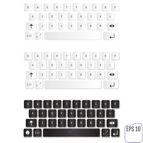 Premium Vector Modern Realistic Keyboards
