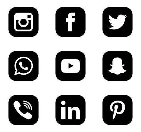 Black And White Social Media Icon Png Clipart Large Size Png Image