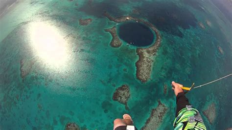Skydiving Into The Blue Hole Belize Youtube