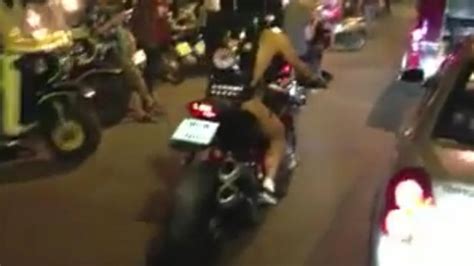 Chiang Mai Naked Motorcyclist Gets Nabbed By Police Chiang Mai