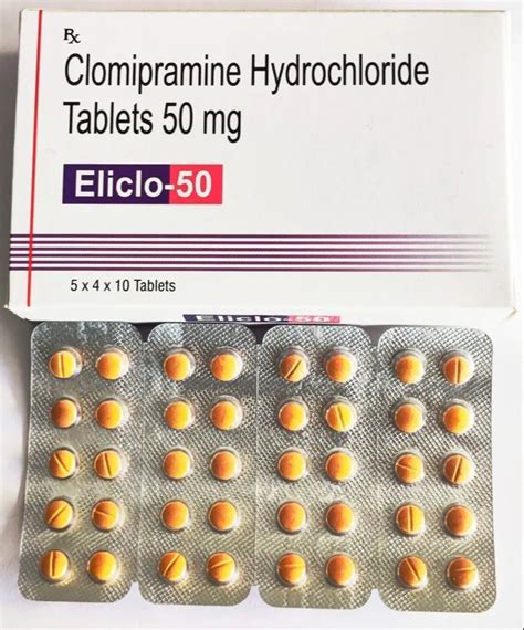 Clomicare 75mg Clomipramine Hcl Tablets Packaging Size 20x10mg At