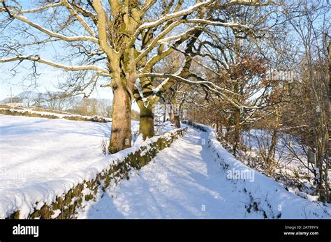 Winter Snow On Haworth Moor Bronte Country Yorkshire Stock Photo Alamy