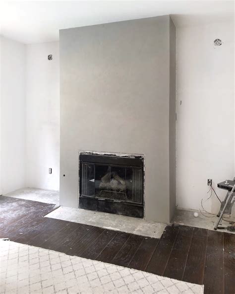 Diy A Cement Look Fireplace For Less Than 100 Angela Rose Home