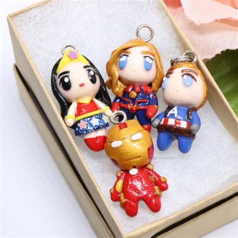 Marvel Inspired Character Polymer Clay Charm 4 Styles Available
